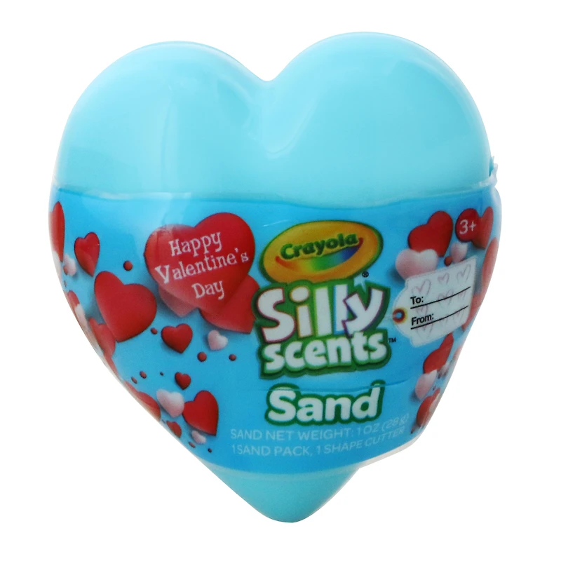 valentine's crayola® silly scents sand & heart cutter toy set 1oz