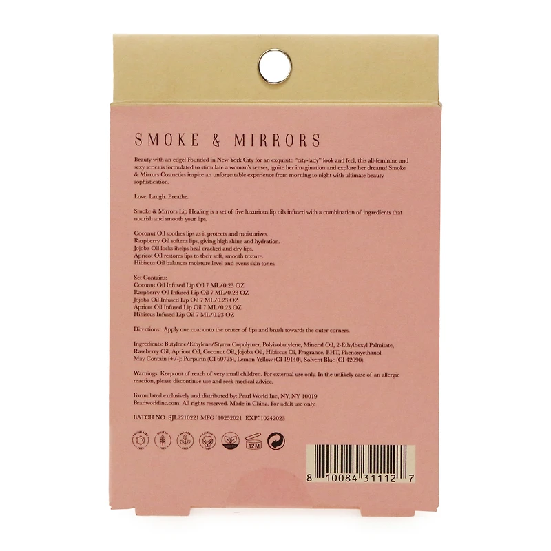 smoke & mirrors lip healing infused oil 5-piece set