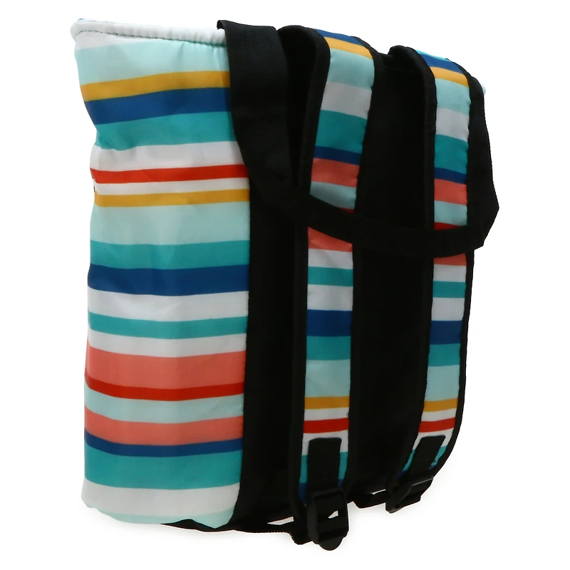 striped cooler backpack 16.5in