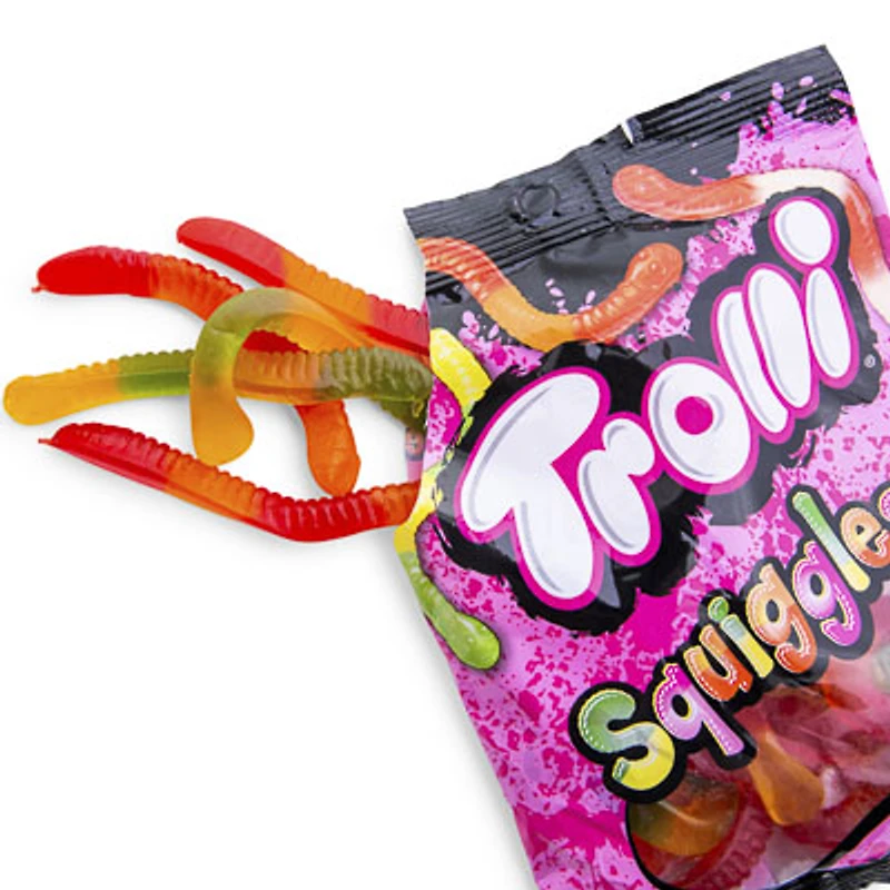 trolli® squiggles® gummi worm candy bag 5oz
