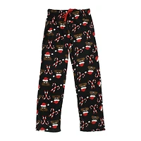 juniors holiday plush lounge pants - santa poo