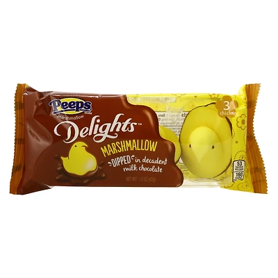 Peeps® Delights™ Milk Chocolate Dipped Marshmallow Chicks 3-Count