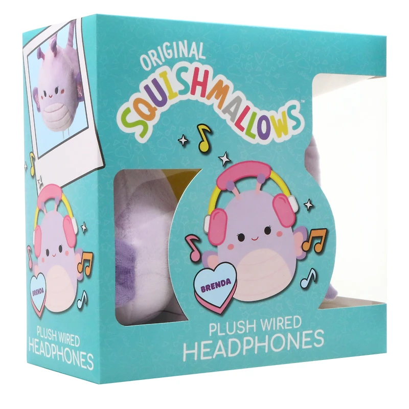 squishmallows™ plush wired headphones