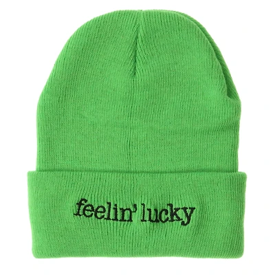St. Patrick's Day 'Feelin' Lucky' Green Beanie Hat