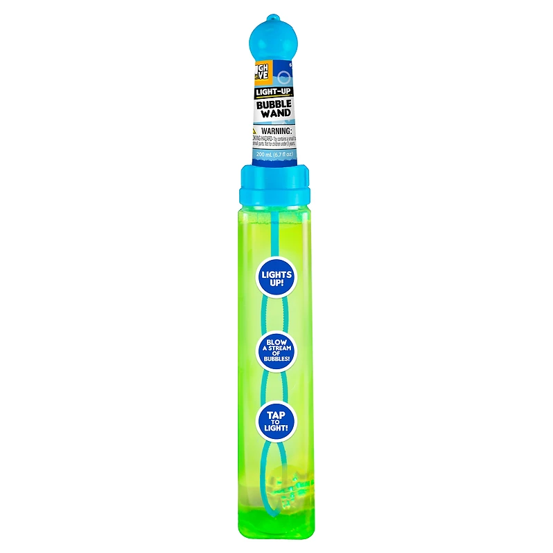 light up bubble wand & solution 6.7oz
