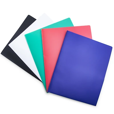primary color 2-pocket poly portfolio folder
