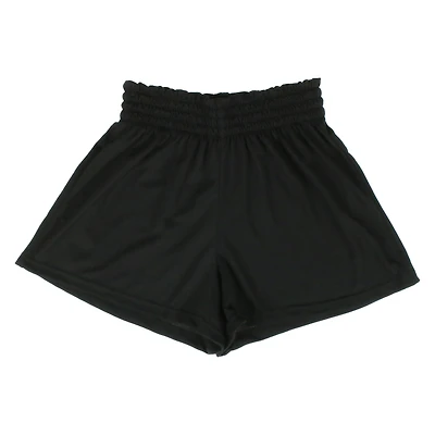 black smocked waist shorts