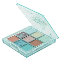 w7® soft hues aquamarine pressed pigment palette