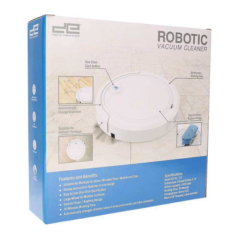 digital essentials™ robotic vacuum cleaner