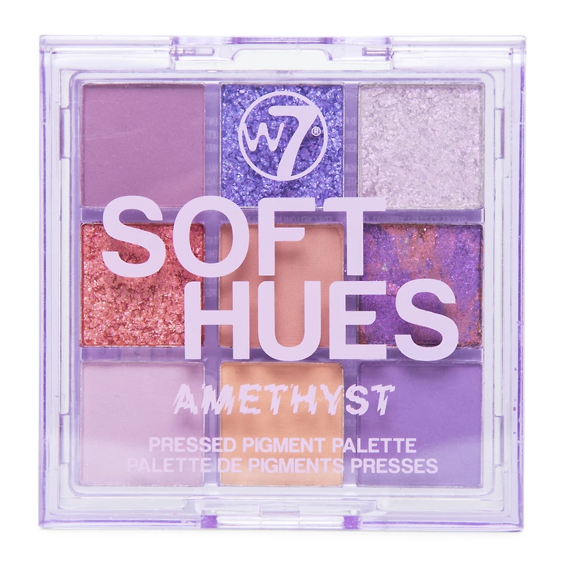 w7® soft hues amethyst 9-piece eye shadow palette