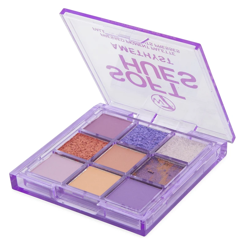 w7® soft hues amethyst 9-piece eye shadow palette