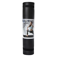 series-8 fitness™ extra thick gray yoga mat with carrying strap 68in x 24in 0.3in