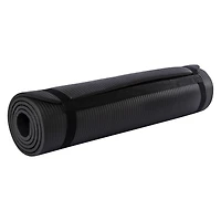 series-8 fitness™ extra thick gray yoga mat with carrying strap 68in x 24in 0.3in
