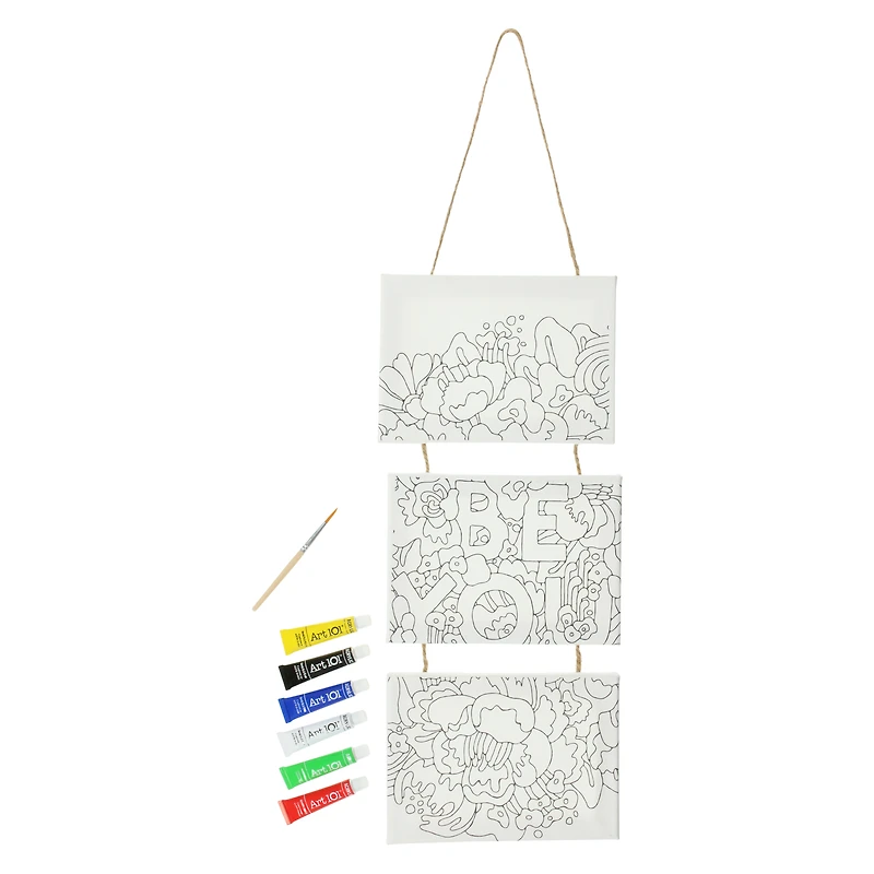 DIY set of 3 mini canvases wall art 5in x 7in