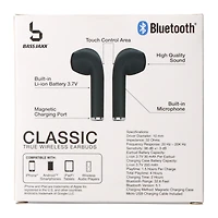 classic bluetooth® earbuds with mic & touch control