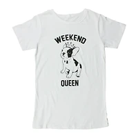 juniors 'weekend queen' graphic tee