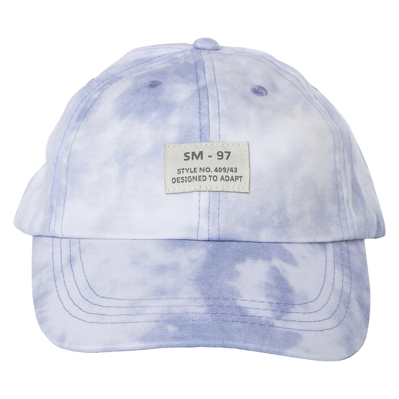 tie dye baseball cap with utility patch