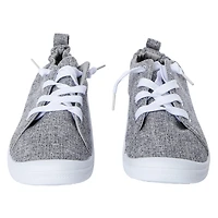 ladies gray scrunch back sneakers