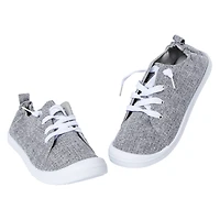 ladies gray scrunch back sneakers