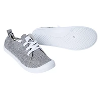 ladies gray scrunch back sneakers