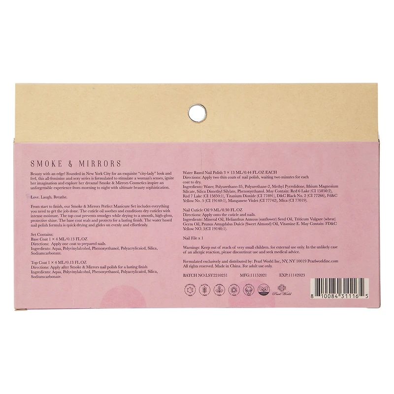 smoke & mirrors 7-piece perfect manicure set