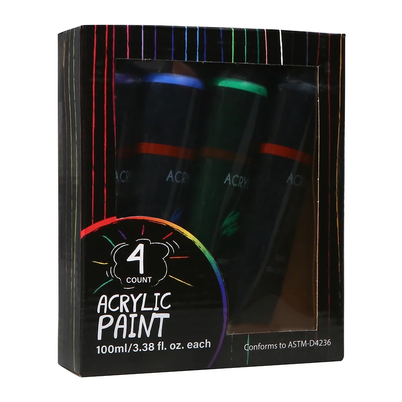 acrylic paint tubes 4-count
