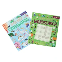 word search & crossword puzzles for kids 2-book bundle