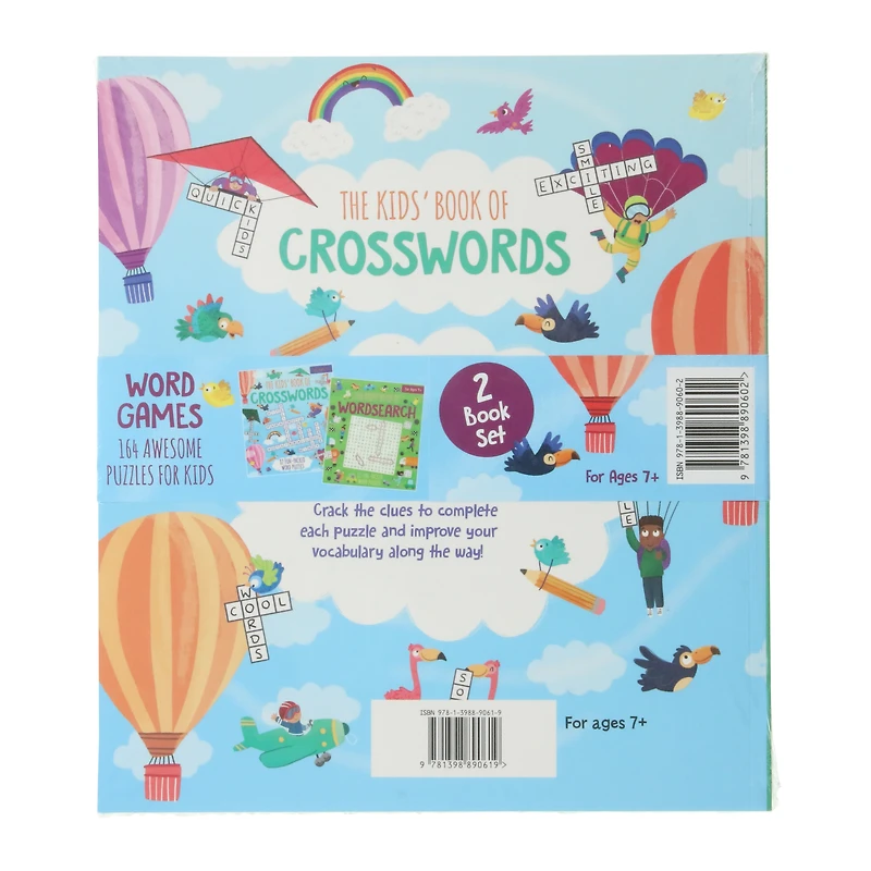 word search & crossword puzzles for kids 2-book bundle