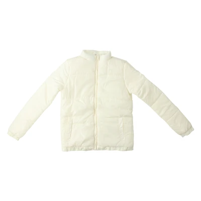 juniors white puffer jacket