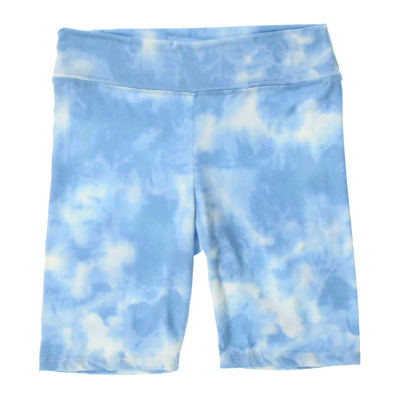 orange tie dye bike shorts