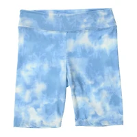 orange tie dye bike shorts