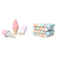 chalk treats 27-piece set with shaped chalks & chalk sticks