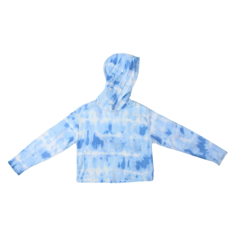 white hoodie crop top - small