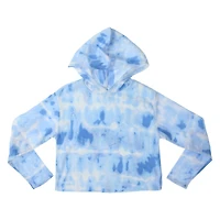 white hoodie crop top - small