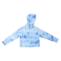 white hoodie crop top - small