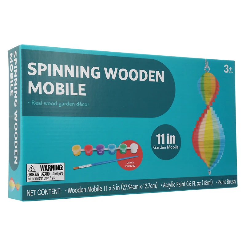 paint your own spinning wooden mobile 11in