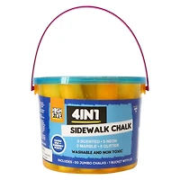 4-in-1 jumbo sidewalk chalk bucket 20-count