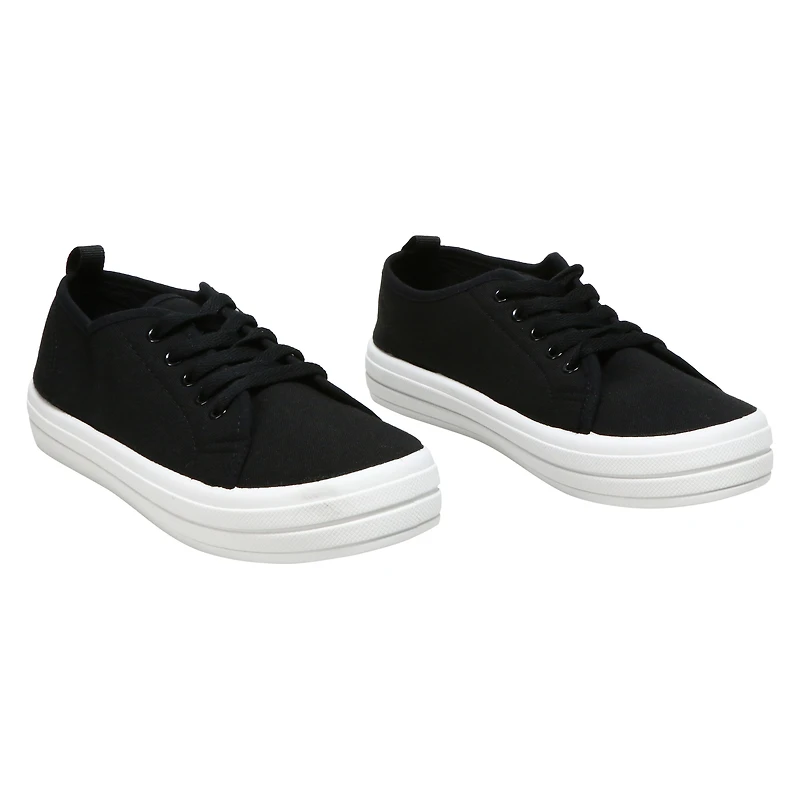 ladies tonal lace-up sneakers