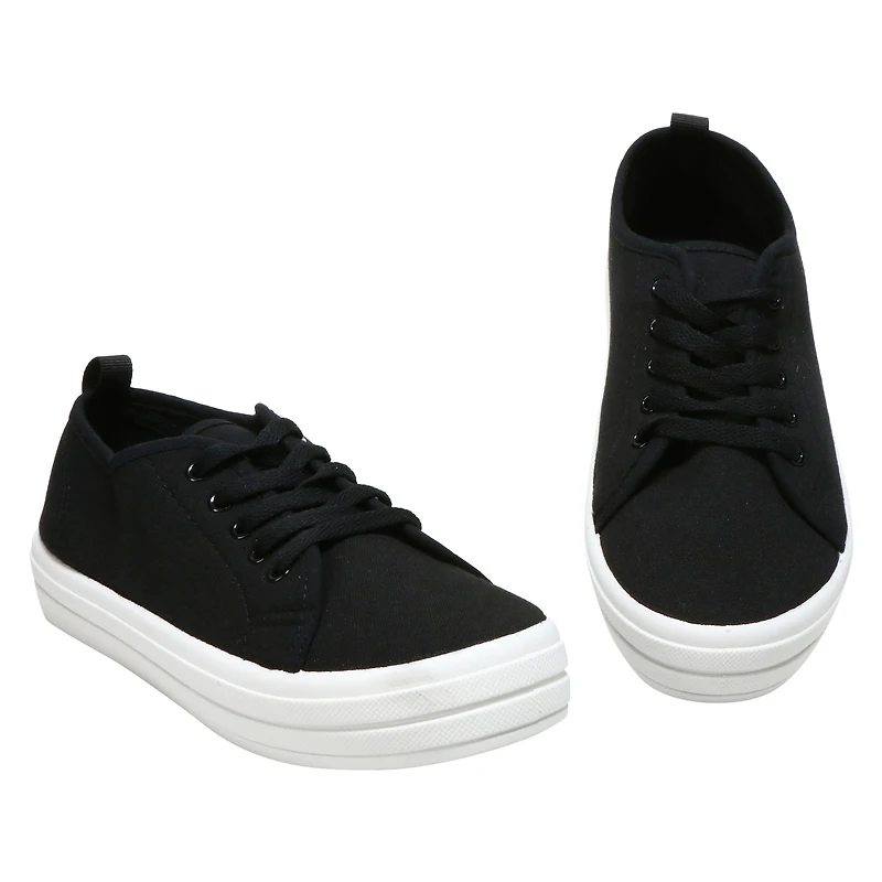 ladies tonal lace-up sneakers