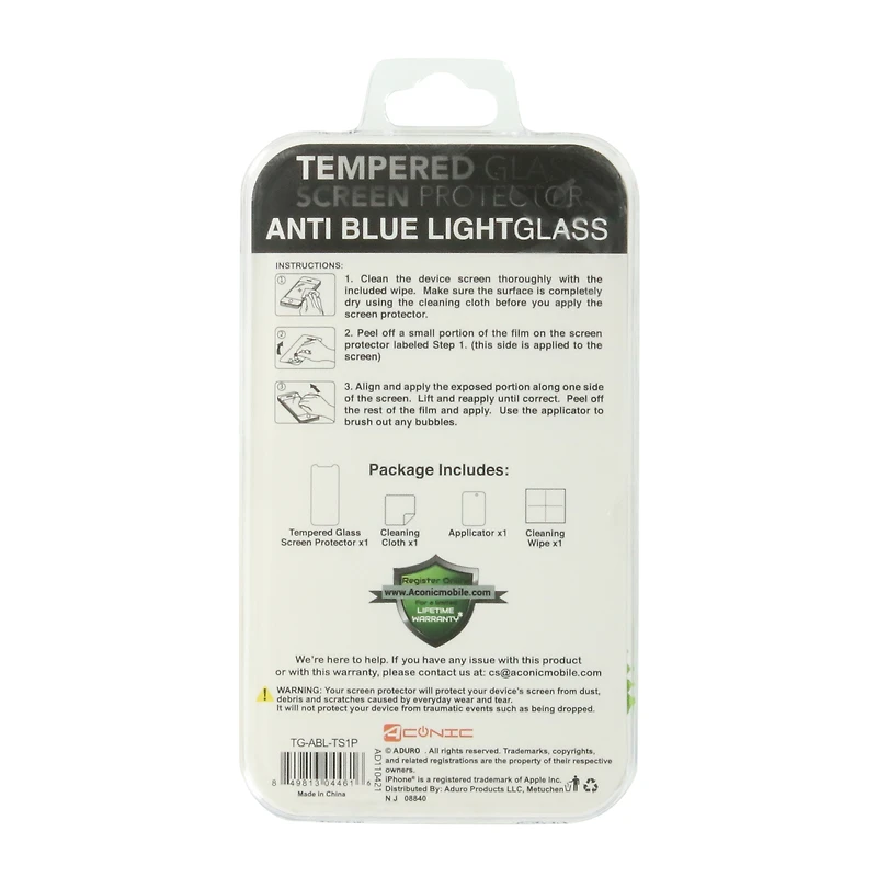 iPhone 13 Pro®/13®/12 Pro®/12® tempered glass anti blue light screen protector