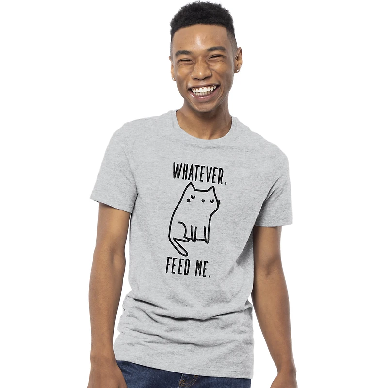 'whatever. feed me' cat graphic tee