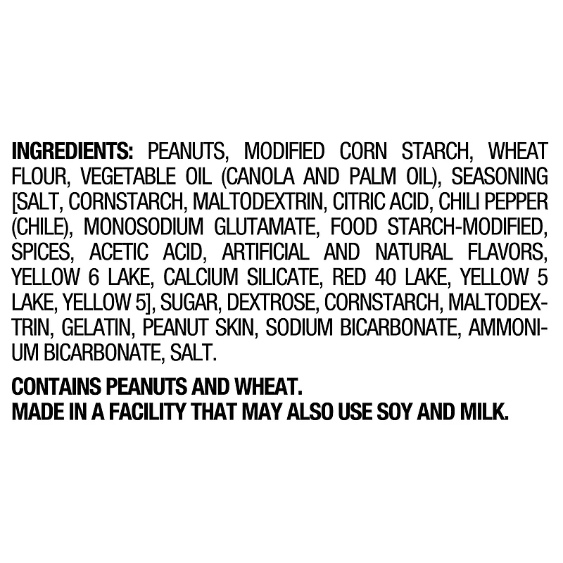 Takis hot nuts flare double crunch peanuts, chili pepper and lime artificially flavored peanuts, 3.2oz bag