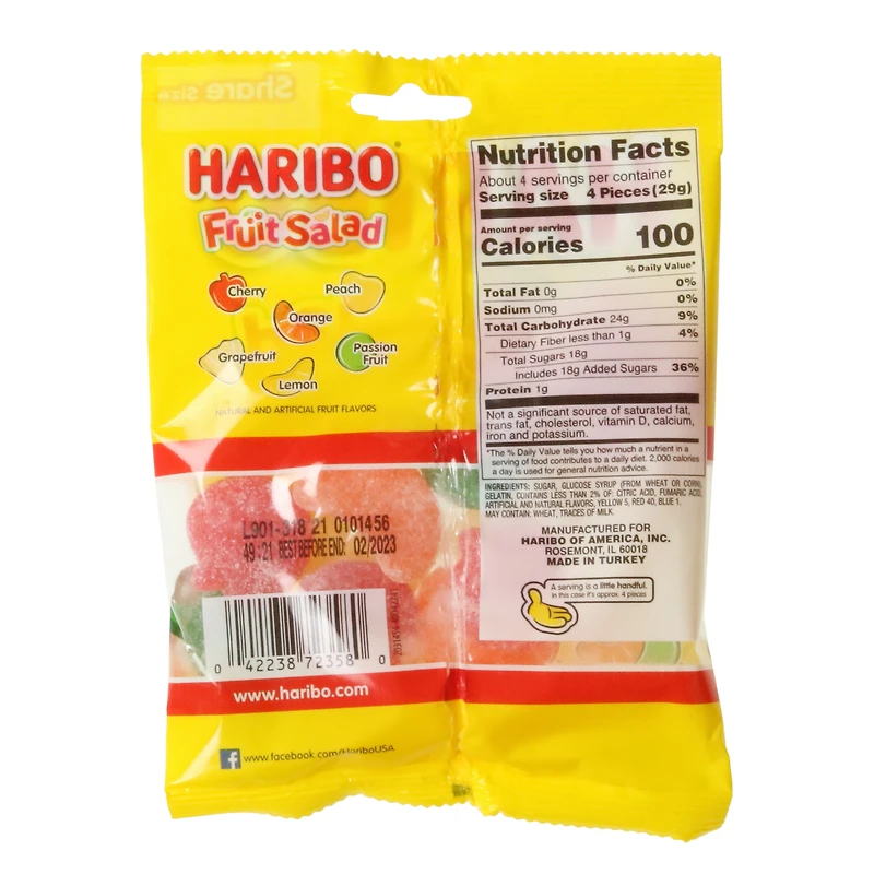 haribo® fruit salad gummi candy 4oz