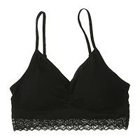 leopard print lace trim bralette