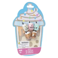 boba tea 3D erasers 5-count set