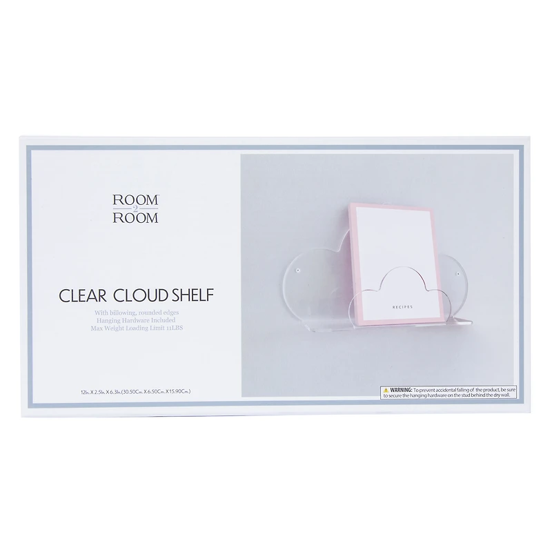 clear cloud shelf 12in