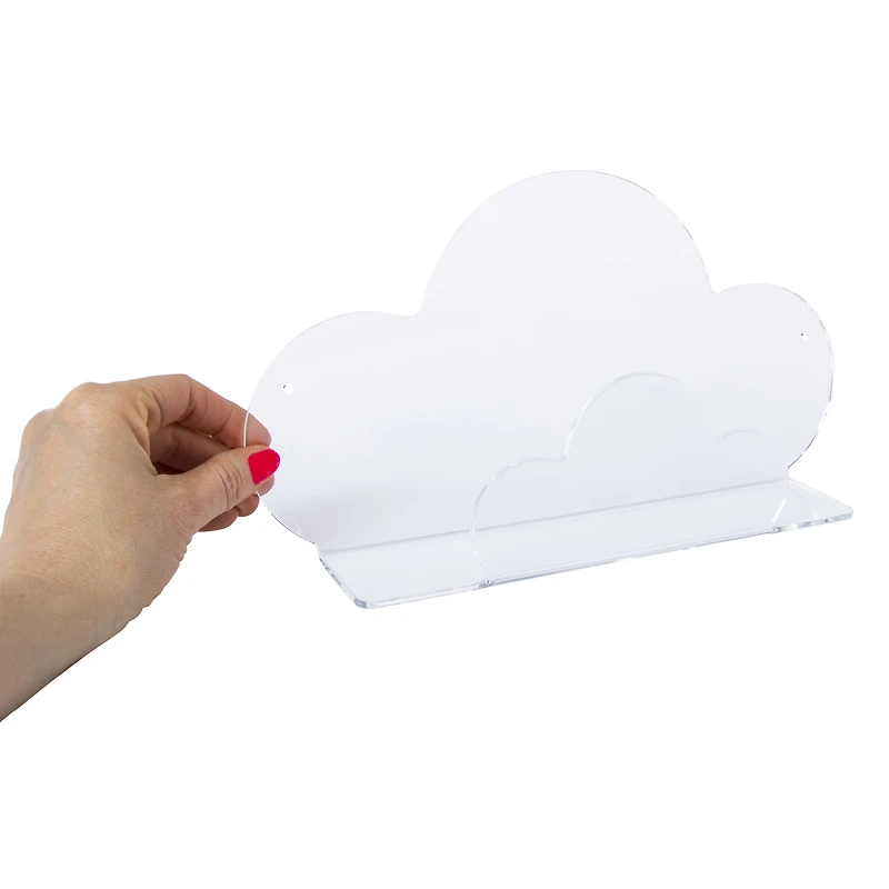 clear cloud shelf 12in