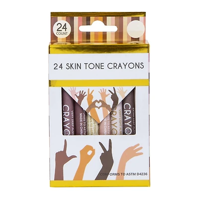 skin tone crayons 24-pack