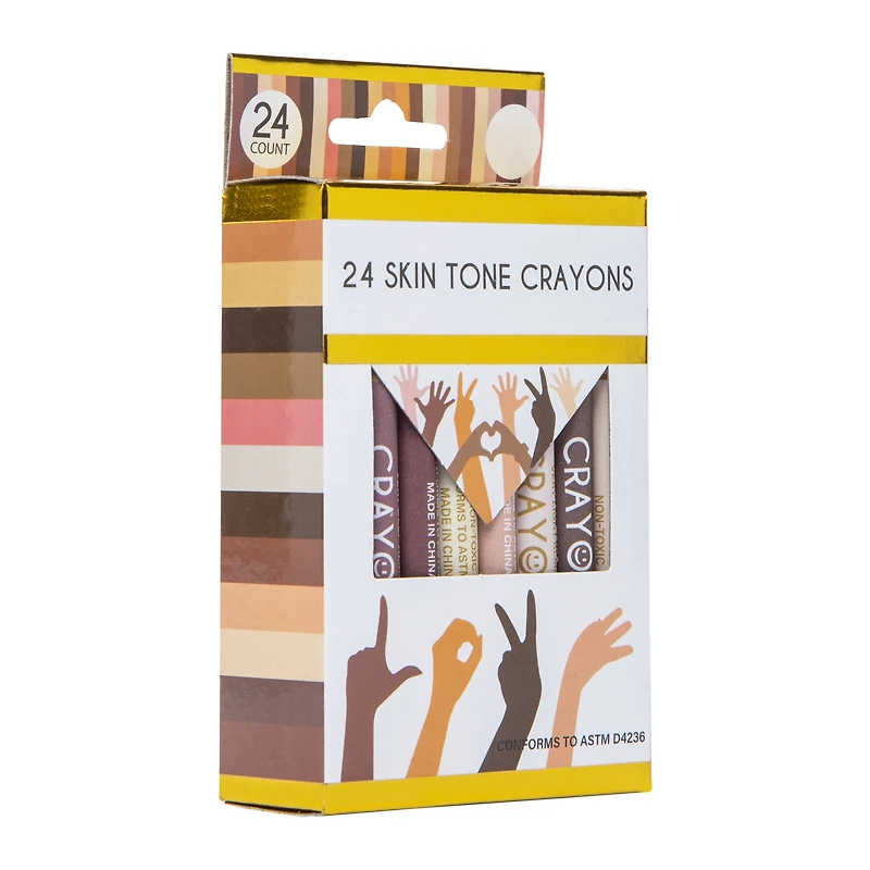 skin tone crayons 24-pack