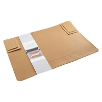 faux leather desk mat organizer